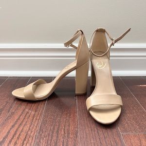 Sam Edelman 👡 Nude Block Heel Sandals